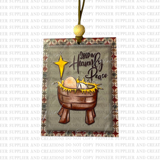 Sleep in Heavenly Peace Ornament Sublimation Blank