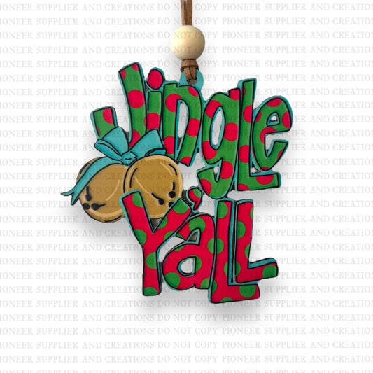 Jingle Y’all Ornament Sublimation Blank
