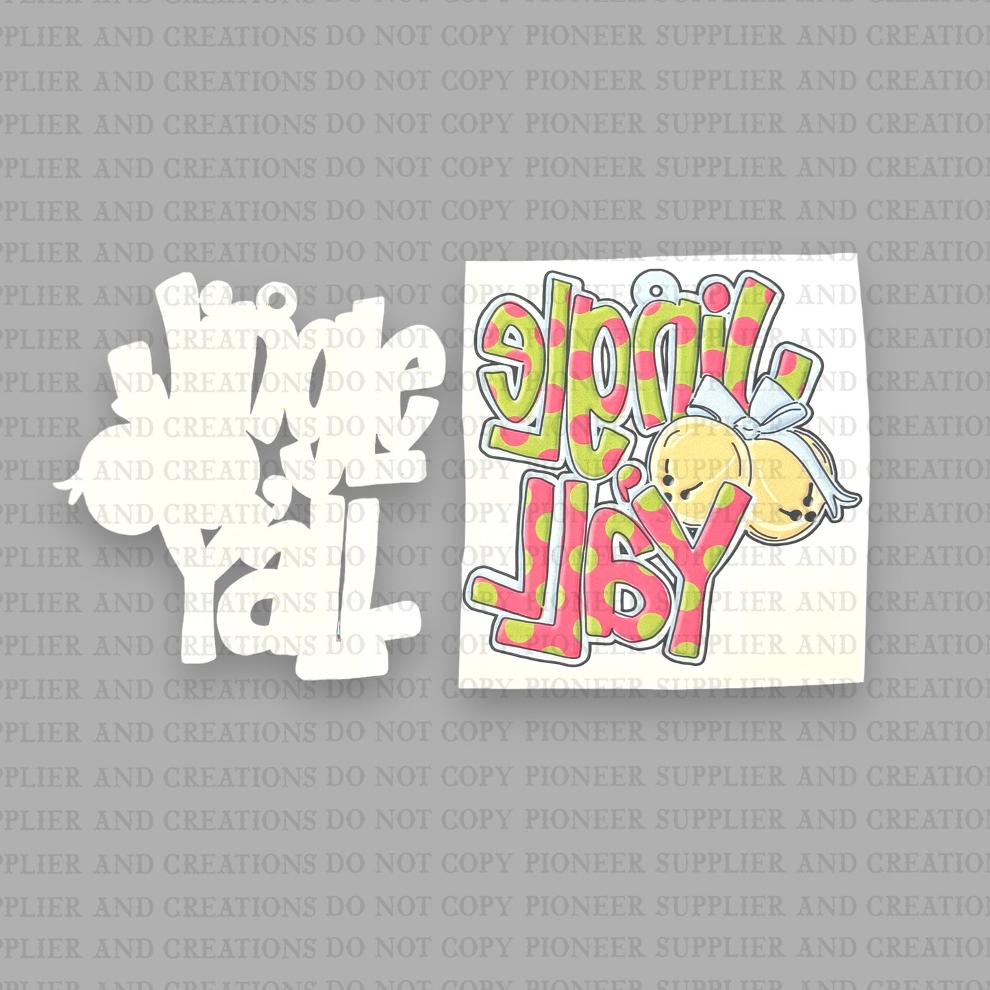 Jingle Y’all Ornament Sublimation Blank
