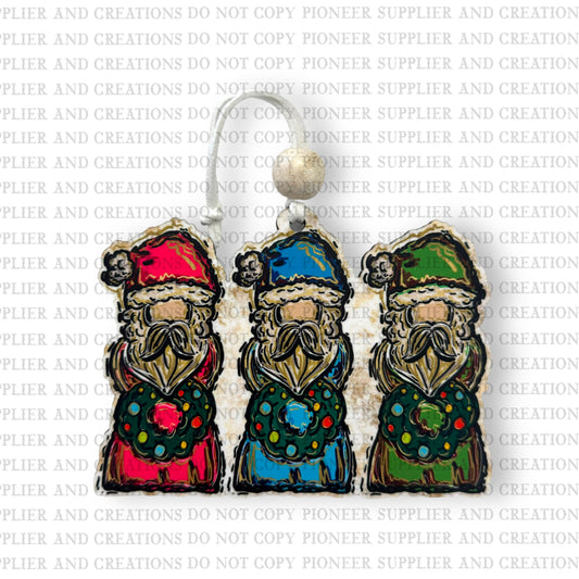 Old World Santa Trio Oranment Sublimation Blank | Exclusive Graphx & More