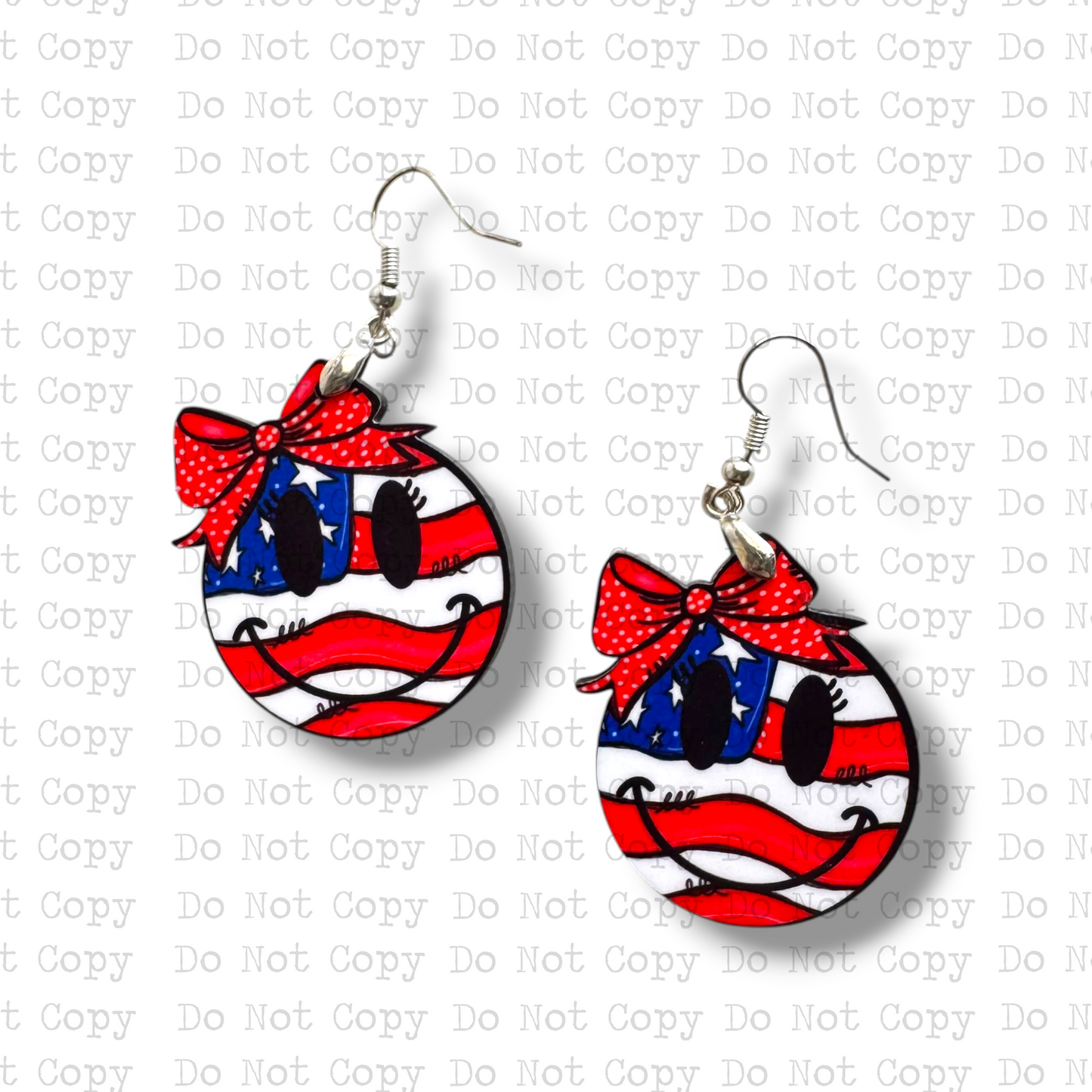 Flag Smiley Earring Sublimation Blank Kit | ACI