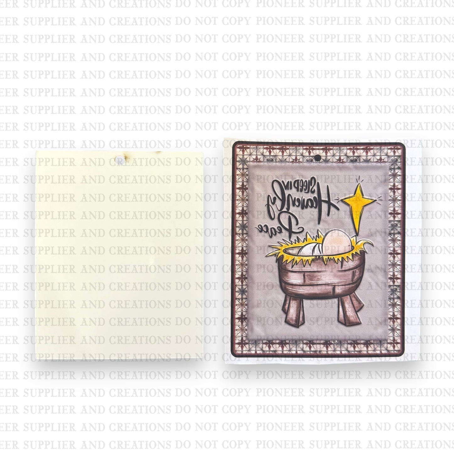 Sleep in Heavenly Peace Ornament Sublimation Blank