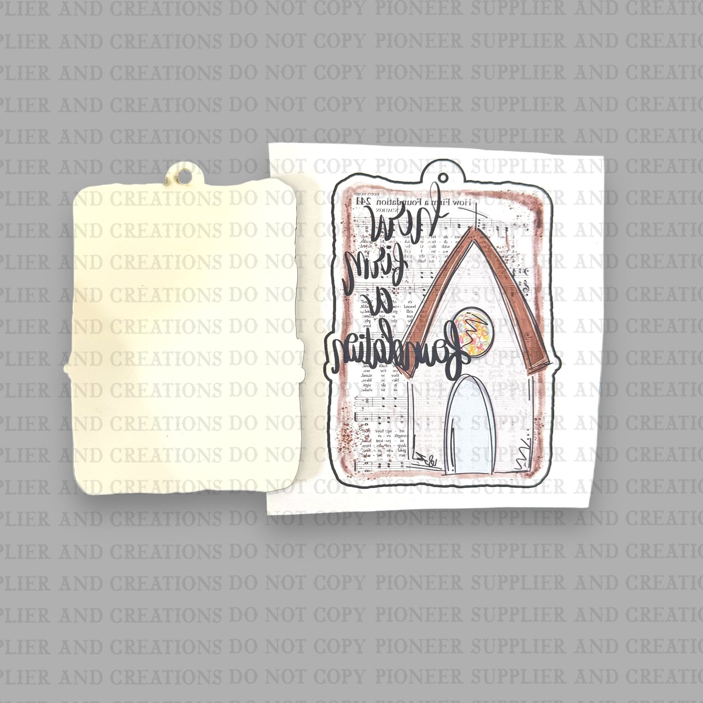 Firm Foundation Ornament Sublimation Blank