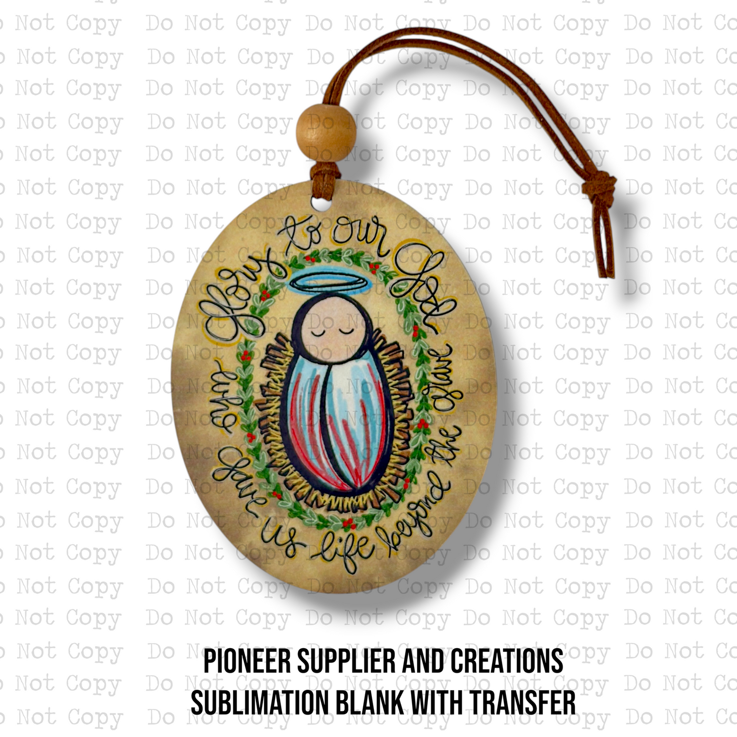 Glory To Our God Ornament Sublimation Blank | G&M
