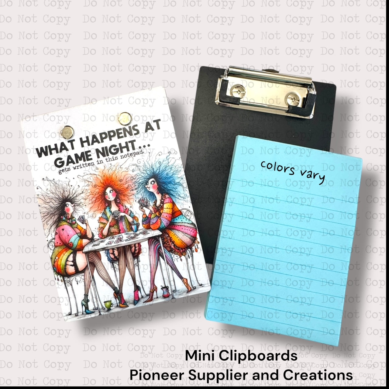 Game Night Clipboard Sublimation Blank Kit