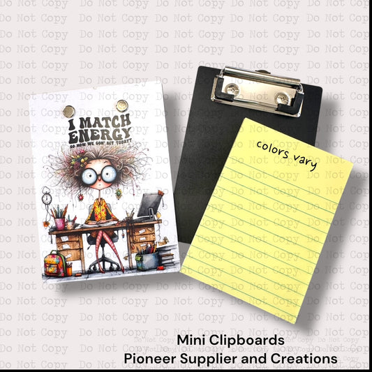 I Match Energy Mini Clipboard Sublimation Blank Kit