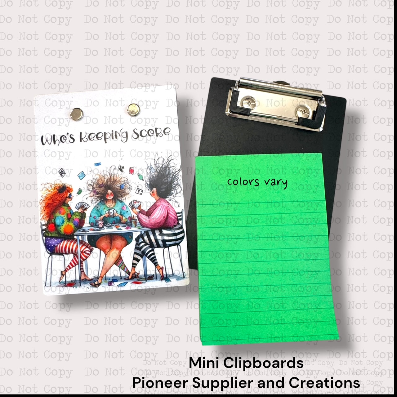 Who's Keeping Score Mini Clipboard Sublimation Blank Kit
