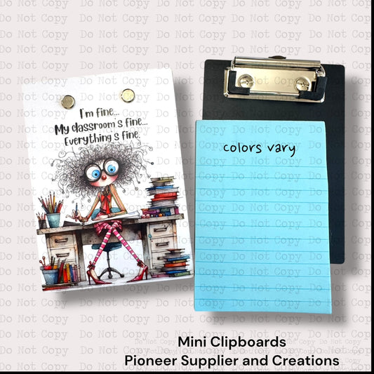 Everythings Fine Mini Clipboard Sublimation Blank Kit