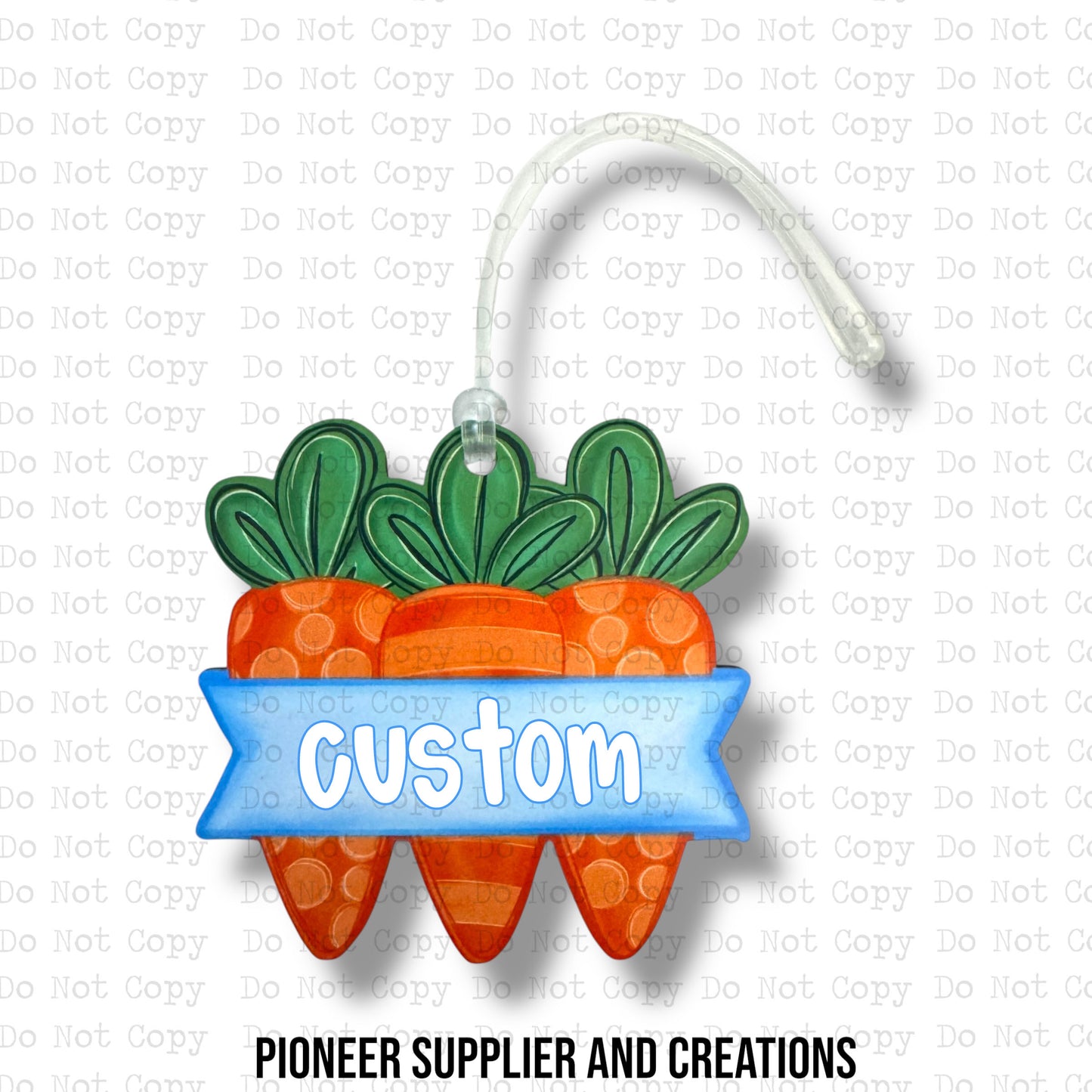 Blue Carrots Trio Bag Tag Sublimation Blanks | Exclusive Pixel Pop