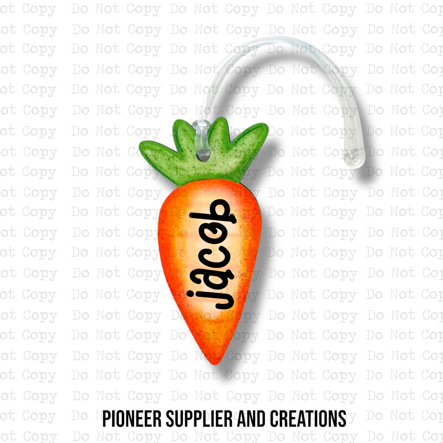 Carrot Basket Bag Tag Sublimation Blank | Exclusive Monogram Moments