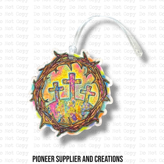 Crown Of Thorns Bright Bag Tag Sublimation Blank | Exclusive Pixel Pop