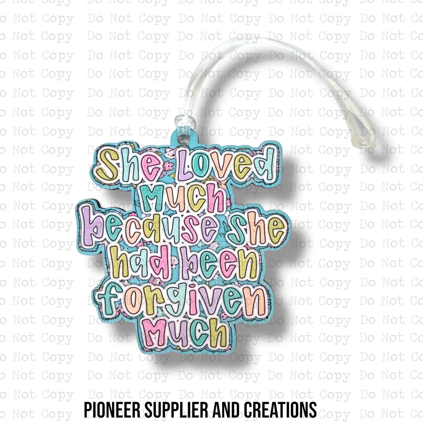 Forgiven Much Bag Tag Sublimation Blank | Exclusive Pixel Pop