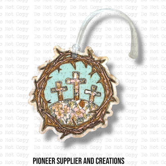 Crown Of Thorns Floral Bag Tag Sublimation Blank | Exclusive Pixel Pop