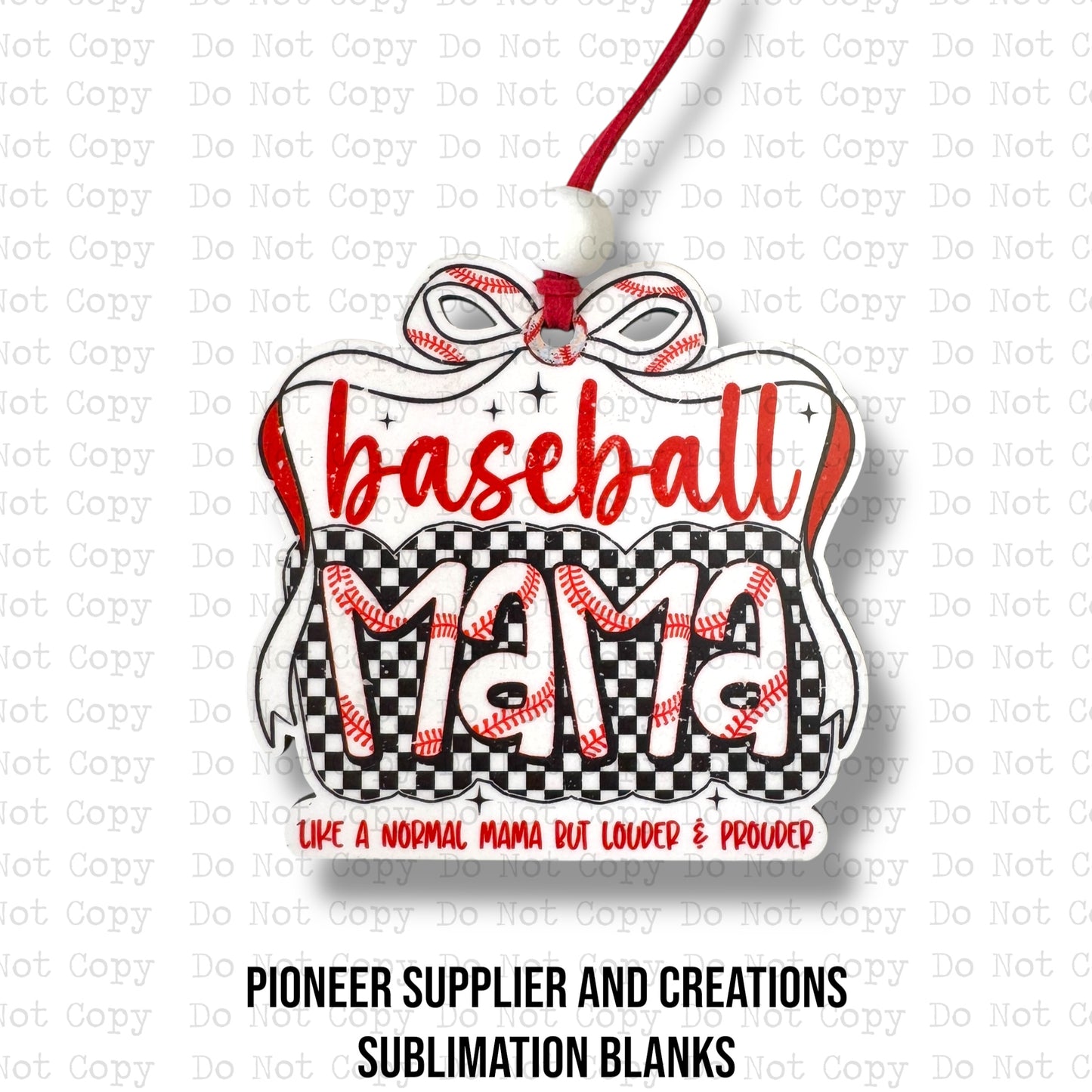 Loud and Prouder Baseball Car Charm Sublimation Blank