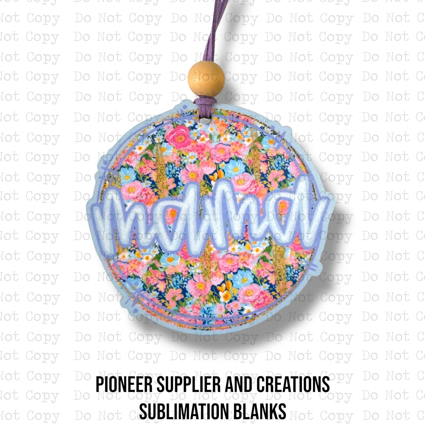 Mama Floral Car Charm Sublimation Blank | The Craft Corner
