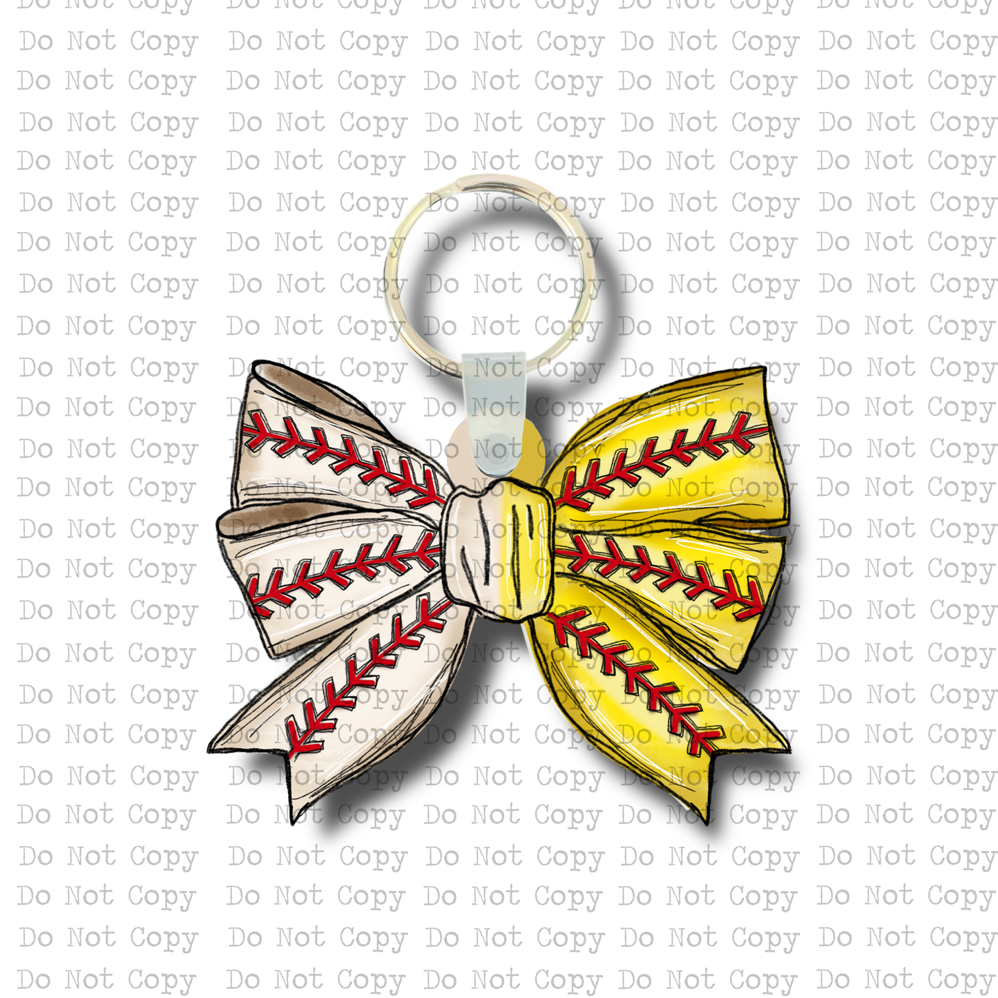 Sports Balls Bow Keychain Sublimation Blank | Exclusive Monogram Moments