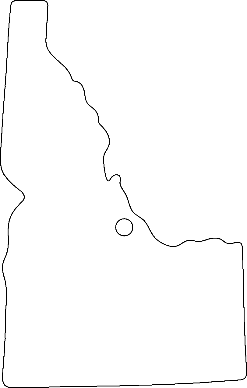 Idaho Ornament Sublimation Blank