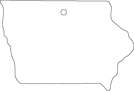 Iowa | State Earring Sublimation Blanks