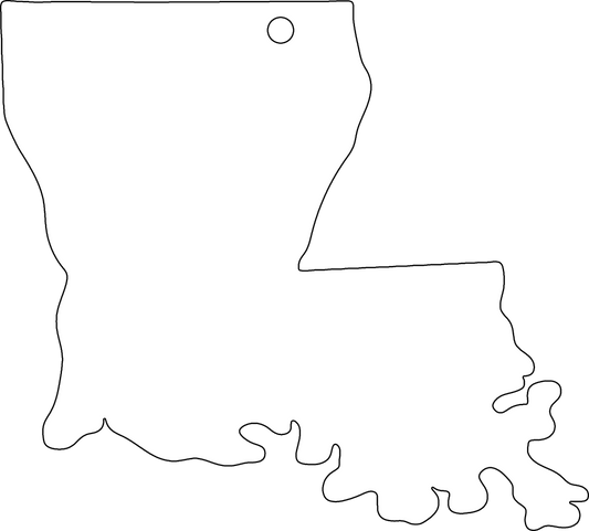 Louisiana Ornament Sublimation Blank