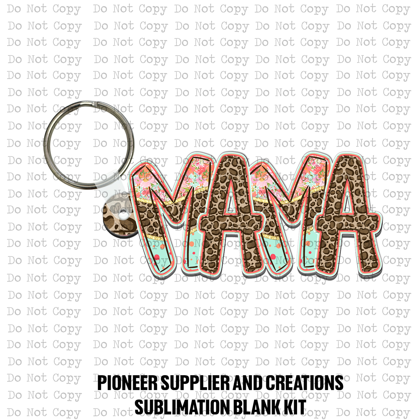 MAMA Blooming Safari Keychain Sublimation Blank Kit