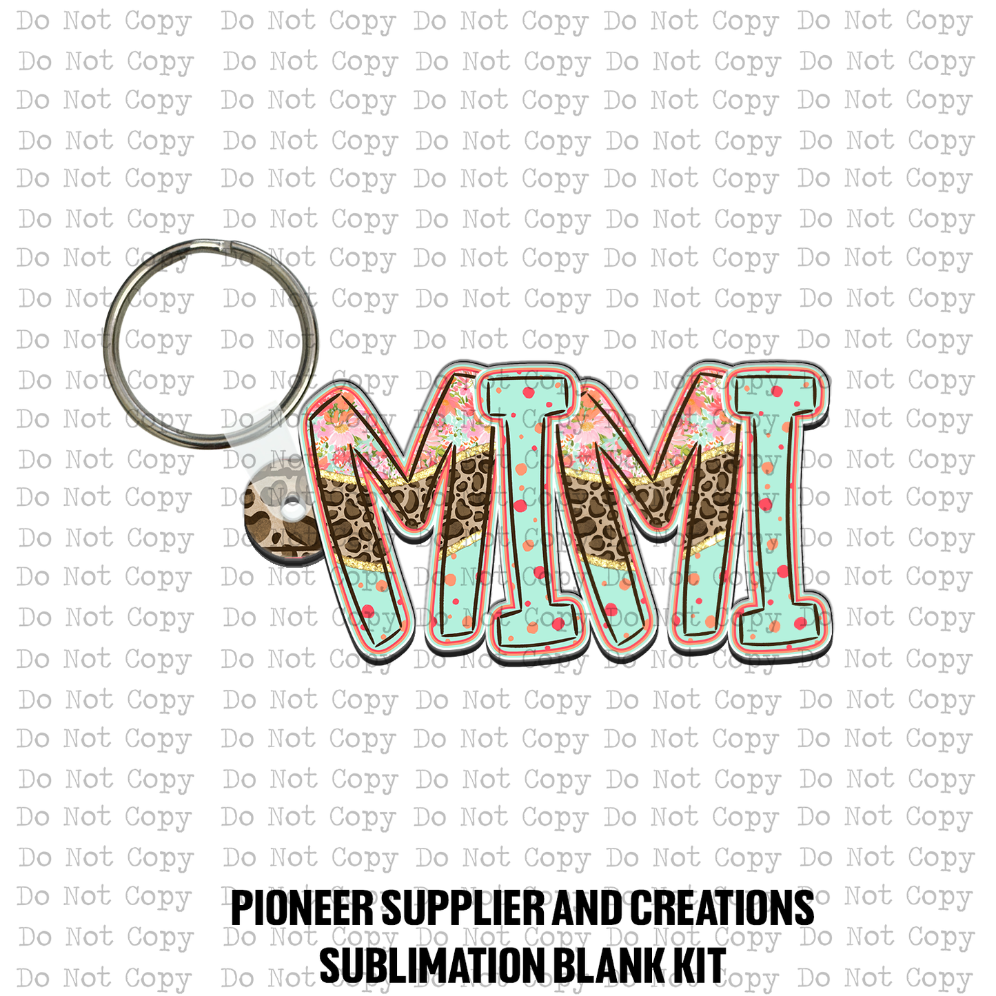 MIMI Blooming Safari Keychain Sublimation Blank Kit