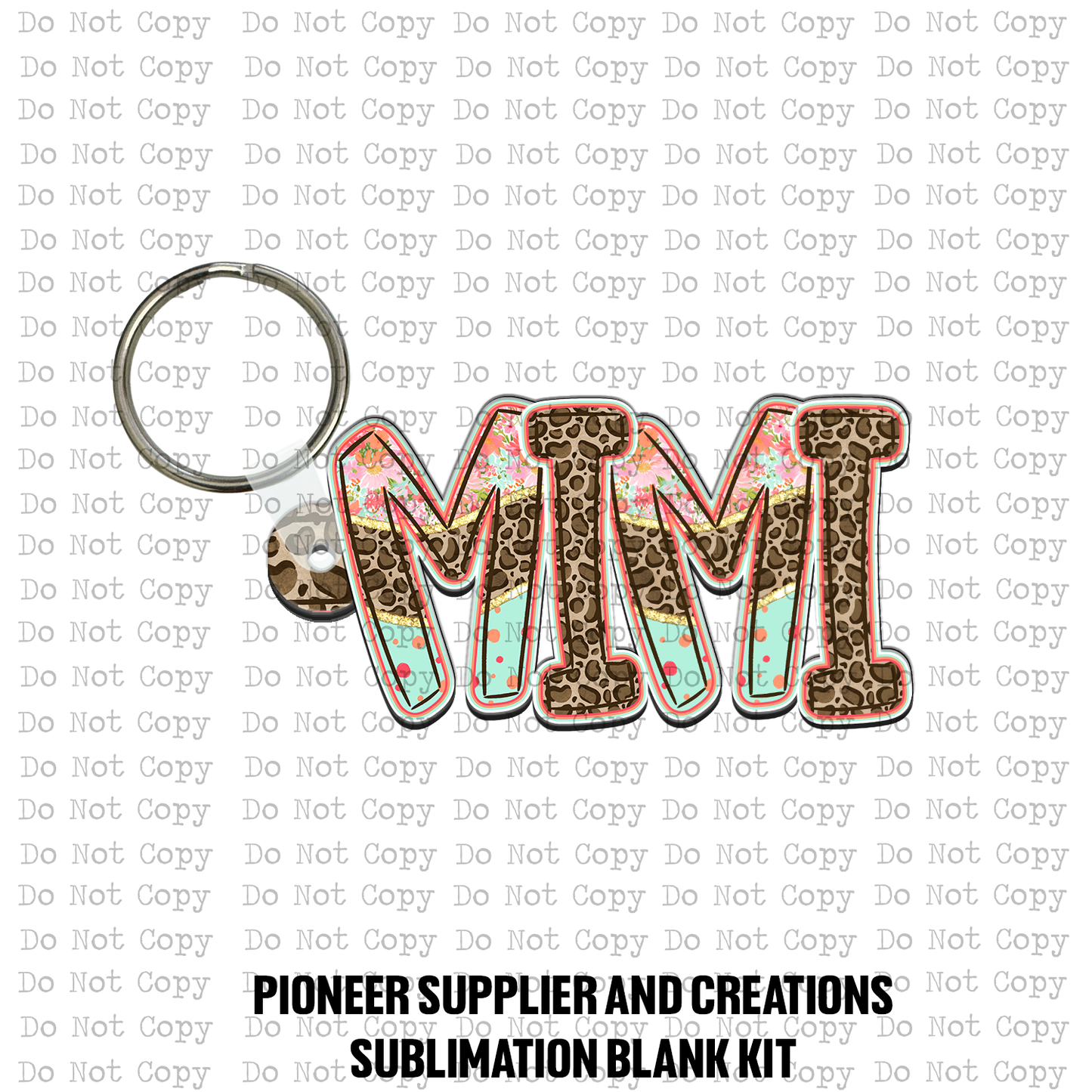 MIMI Blooming Safari Keychain Sublimation Blank Kit