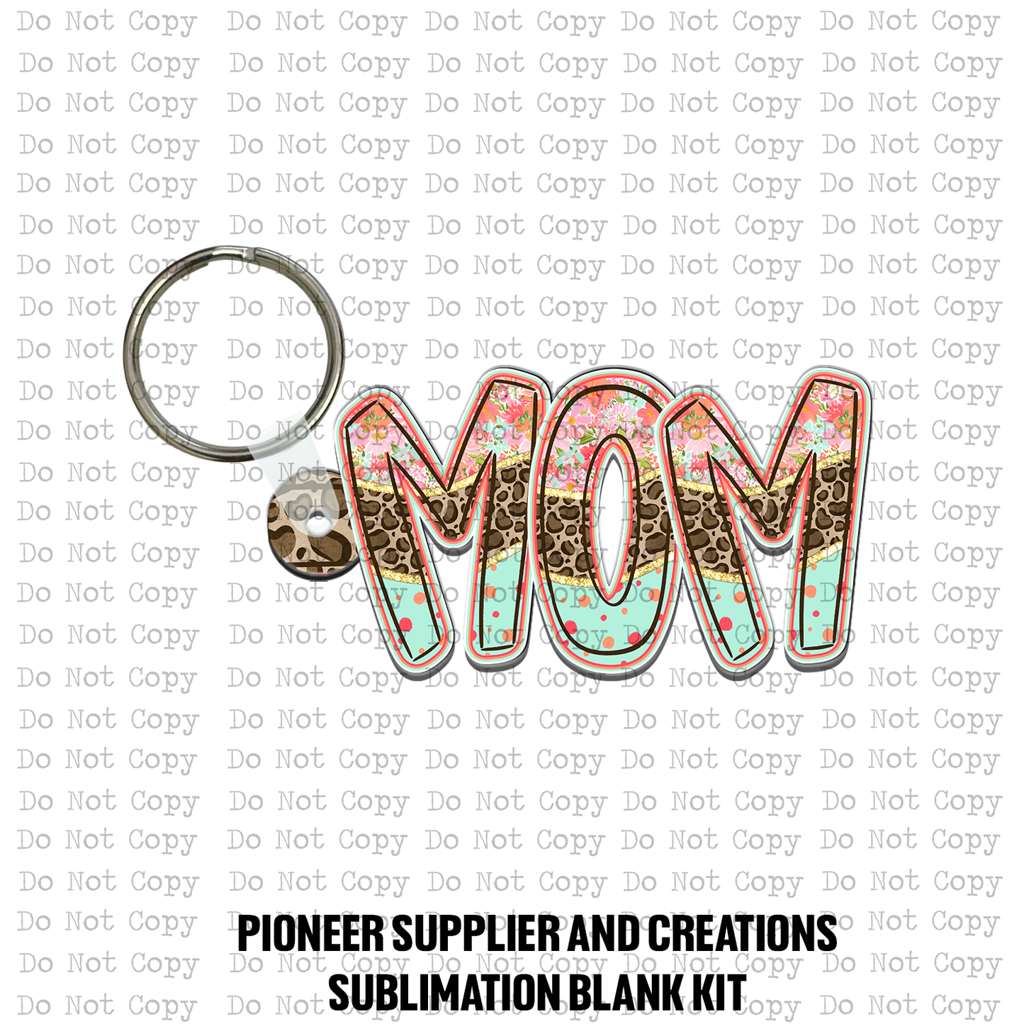 MOM Blooming Safari Keychain Sublimation Blank Kit