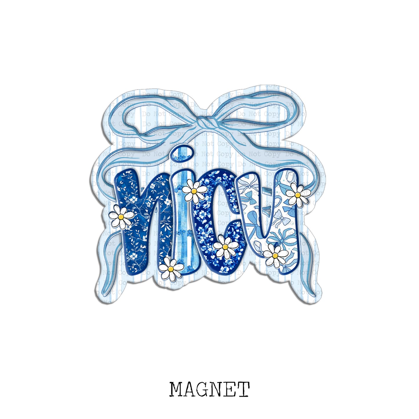 NICU Chinoiserie Bow Magnet Sublimation Blank Kit