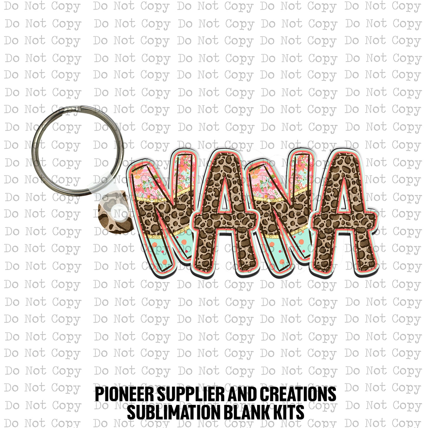 NANA Blooming Safari Keychain Sublimation Blank Kit
