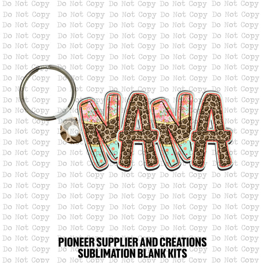 NANA Blooming Safari Keychain Sublimation Blank Kit