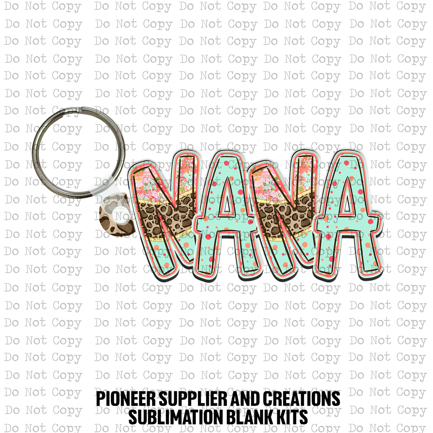 NANA Blooming Safari Keychain Sublimation Blank Kit