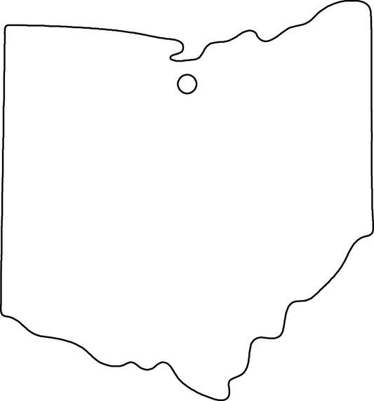 Ohio Ornament Sublimation Blank