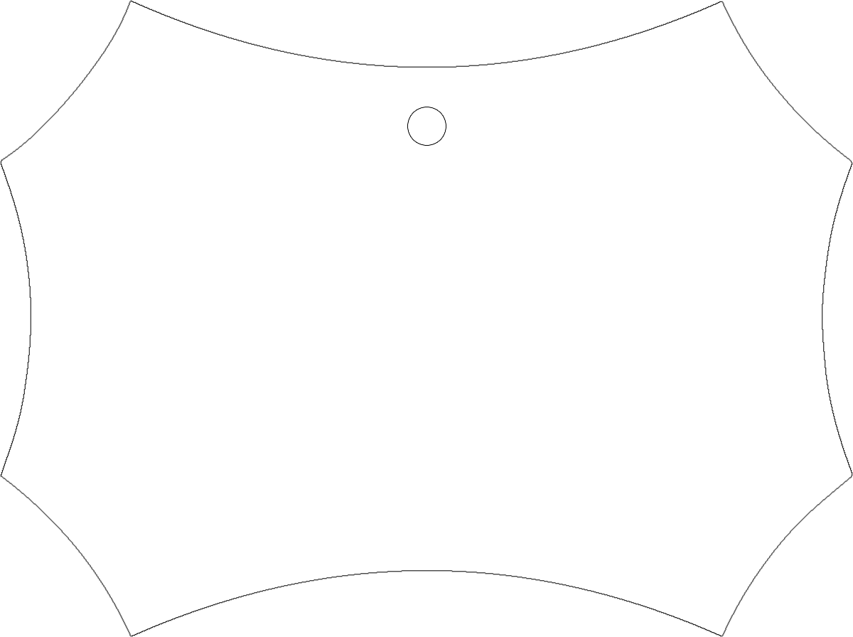 Pointed Rectangle Ornament Sublimation Blank