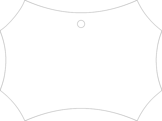 Pointed Rectangle Ornament Sublimation Blank