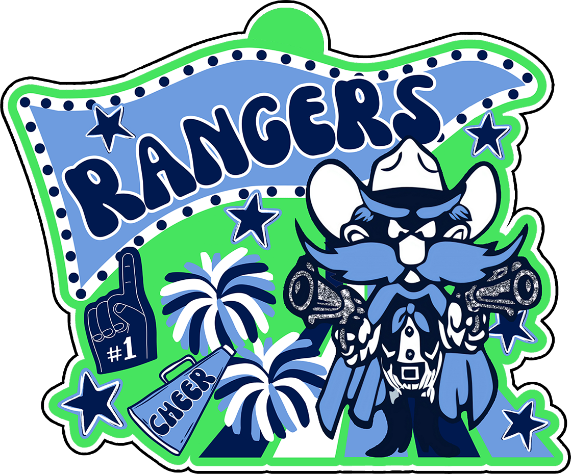 Rangers Cheer Bag Tag Sublimation Blank