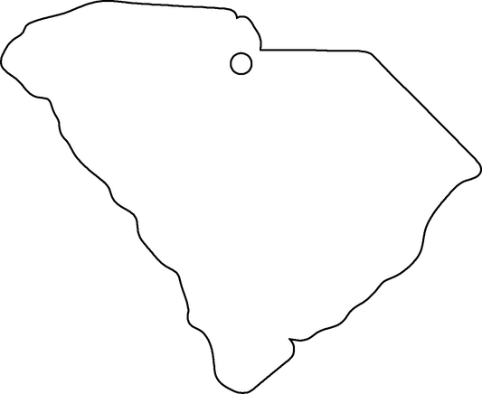 South Carolina Ornament Sublimation Blank