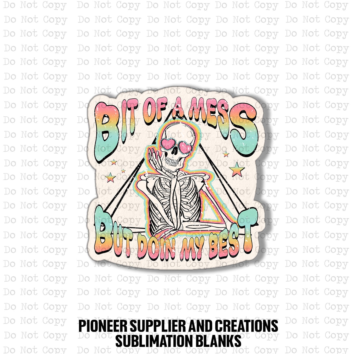 Doin My Best Badge Reel Sublimation Blanks | Exclusive