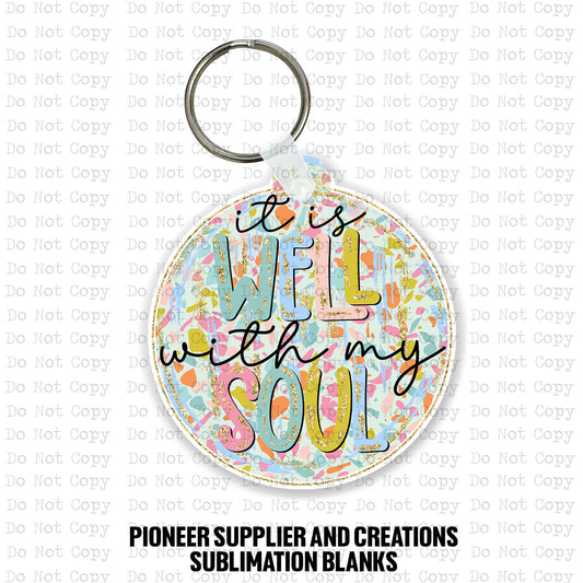 Well With My Soul Keychain Sublimation Blank Kit