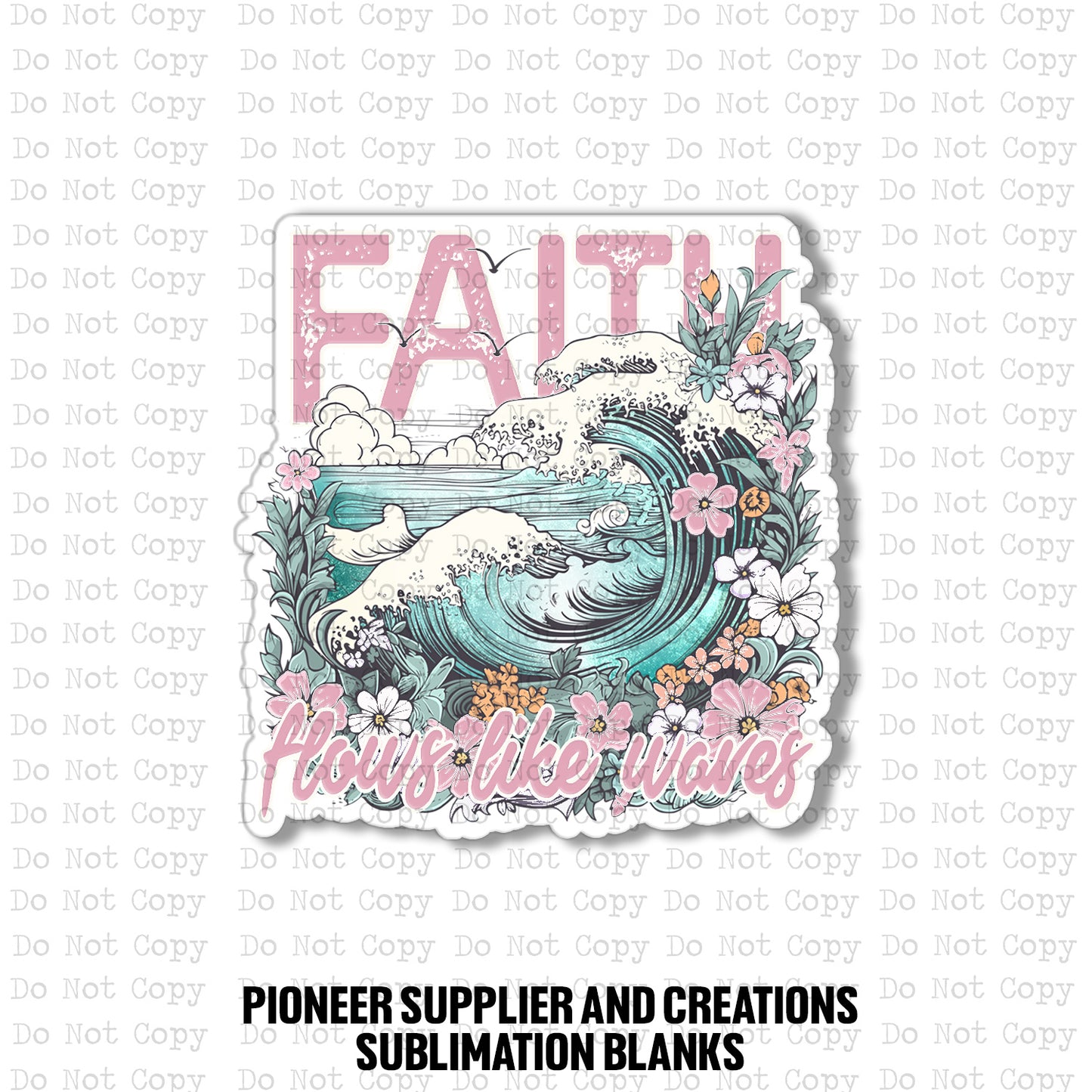 Faith Flows Badge Reel Sublimation Blanks | Exclusive