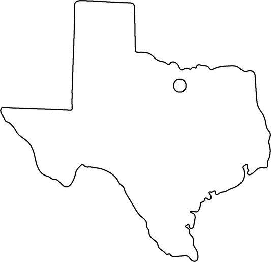 Texas Ornament Sublimation Blank