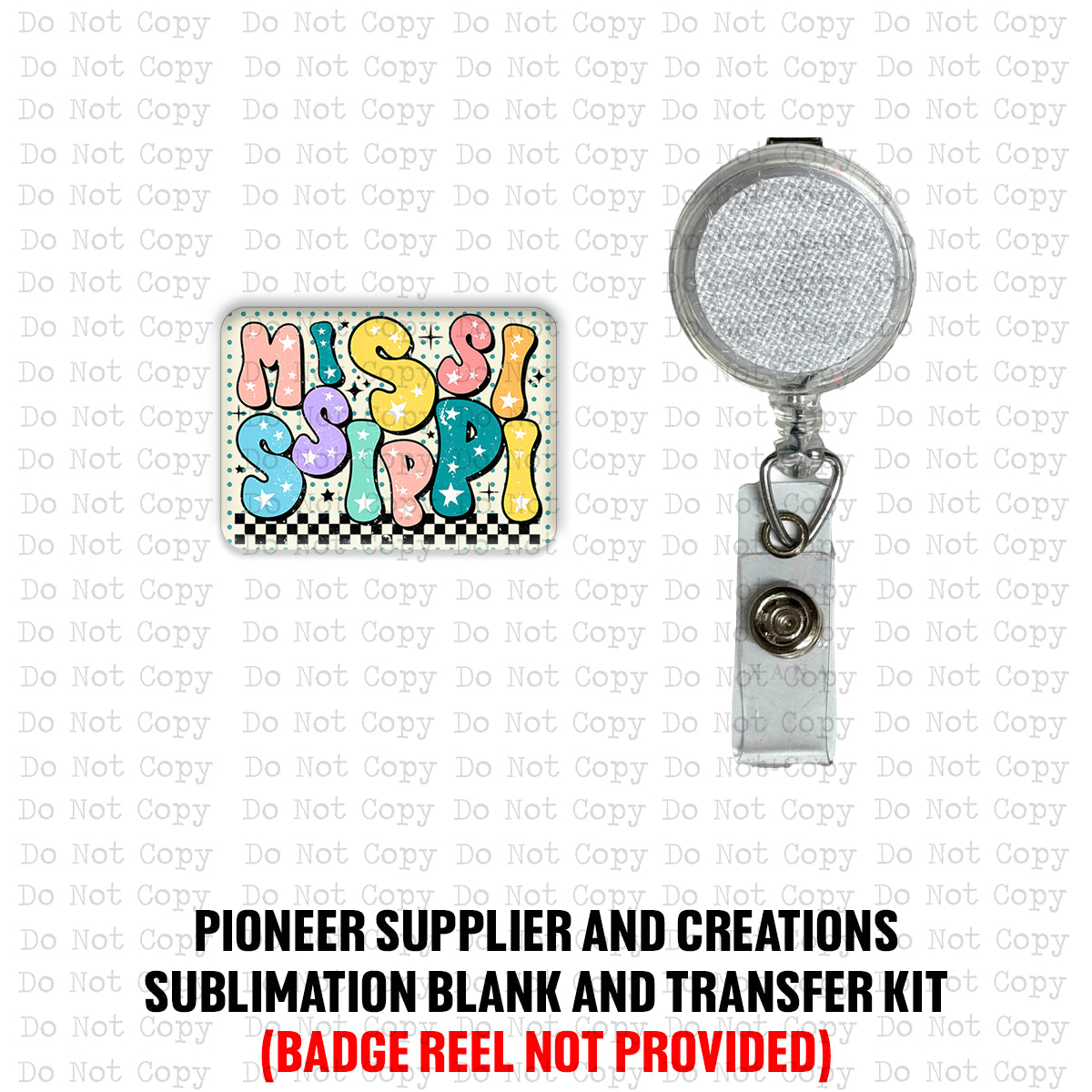 Mississippi Badge Reel Sublimation Blanks