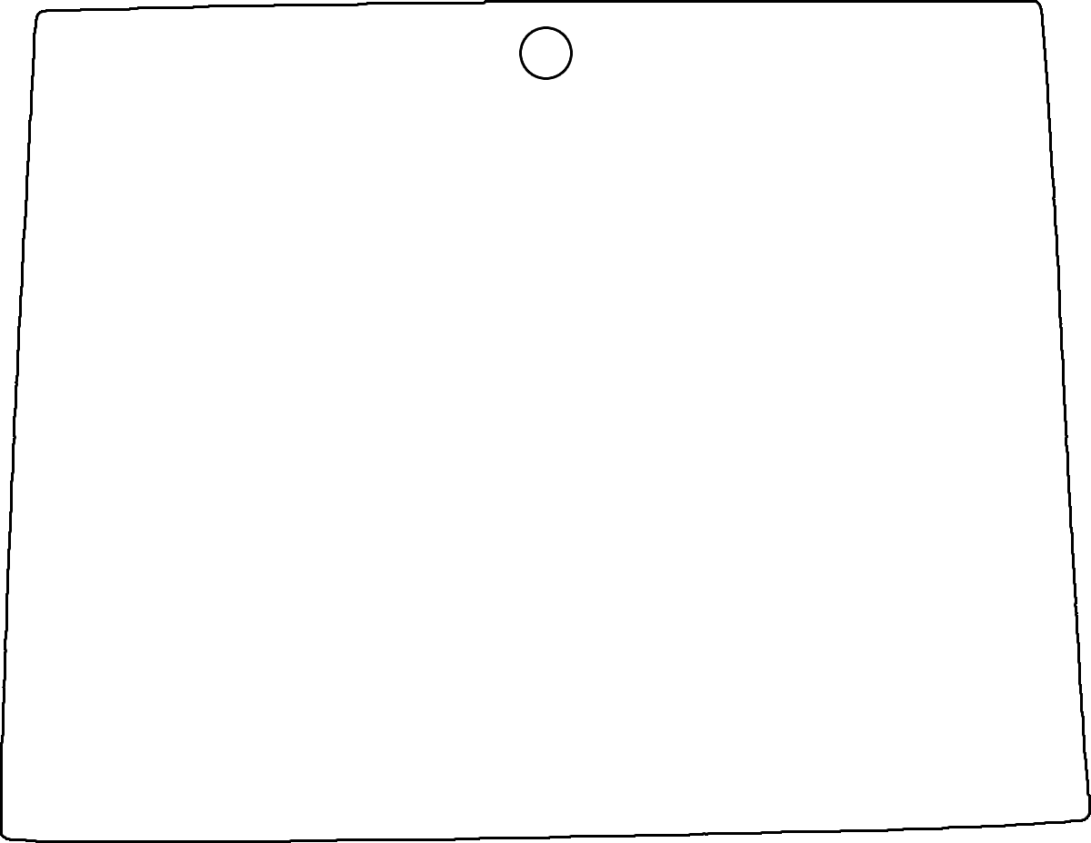 Wyoming Ornament Sublimation Blank