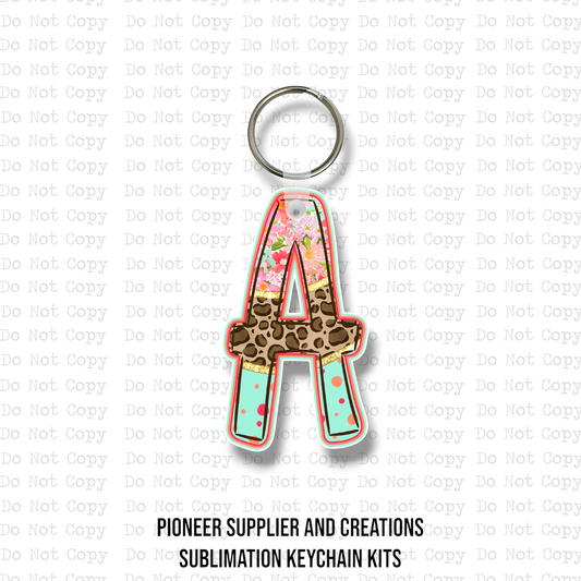 Blooming Safari A Keychain Sublimation Blank Kit