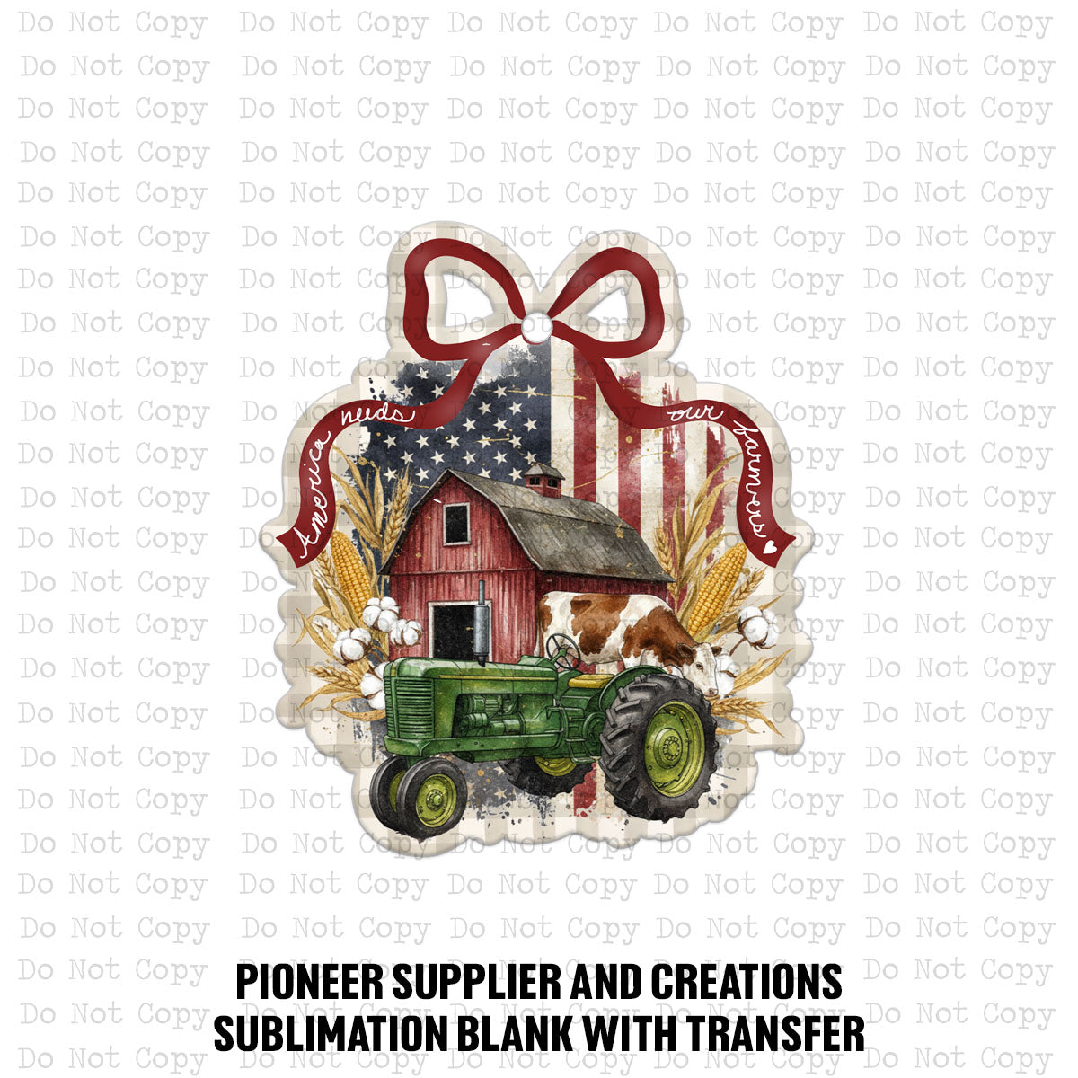 American Farmer Ornament Sublimation Blank