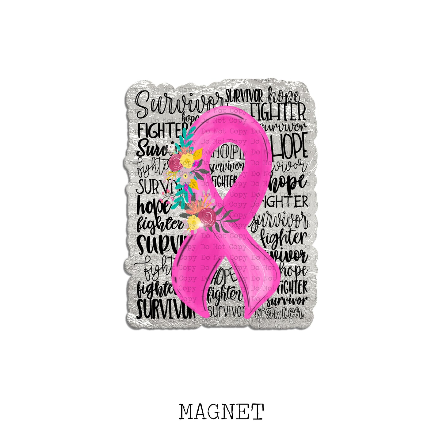 Breast Cancer Ribbon Magnet Sublimation Blank Kit | RL