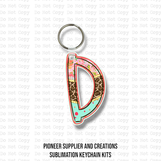 Blooming Safari D Keychain Sublimation Blank Kit