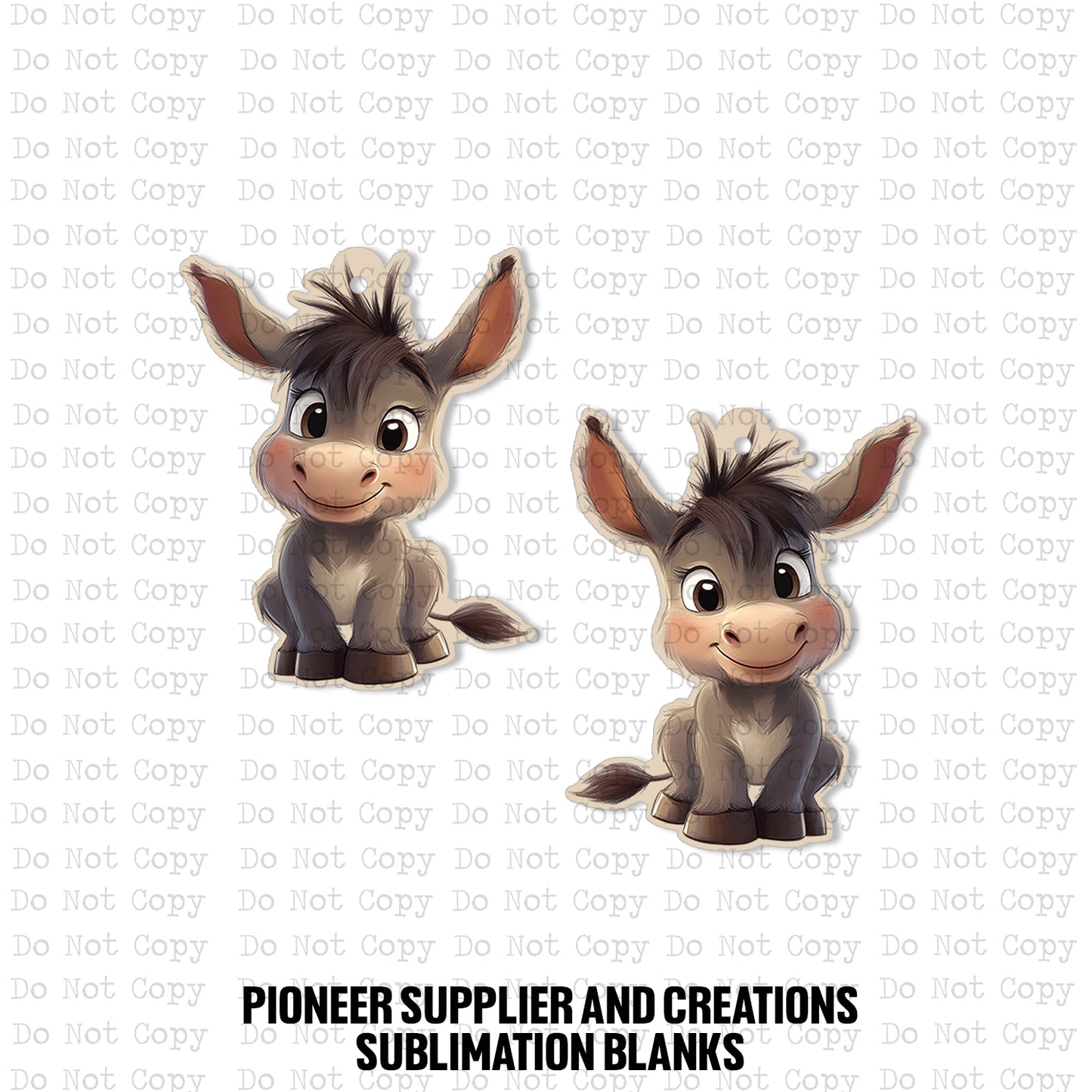 Happy Donkey Earring Sublimation Blank Kit