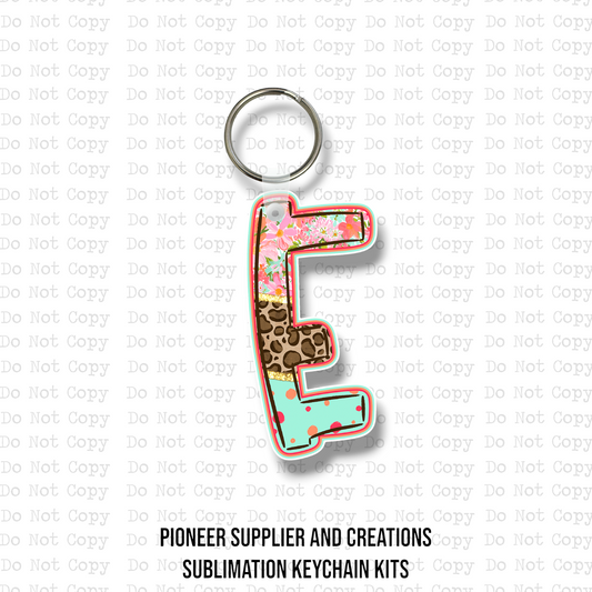 Blooming Safari E Keychain Sublimation Blank Kit