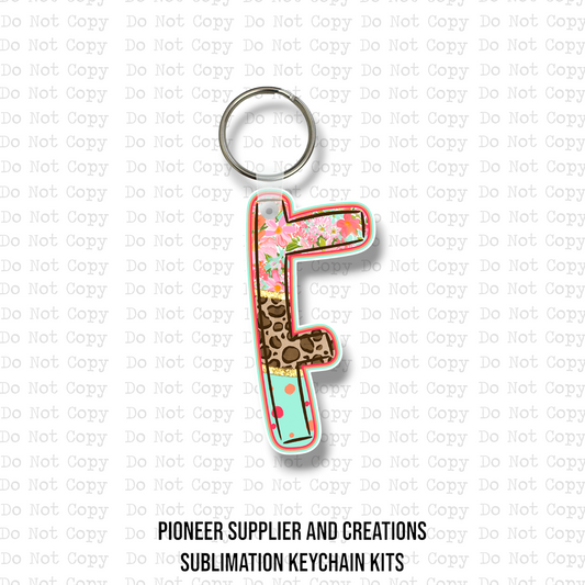 Blooming Safari F Keychain Sublimation Blank Kit