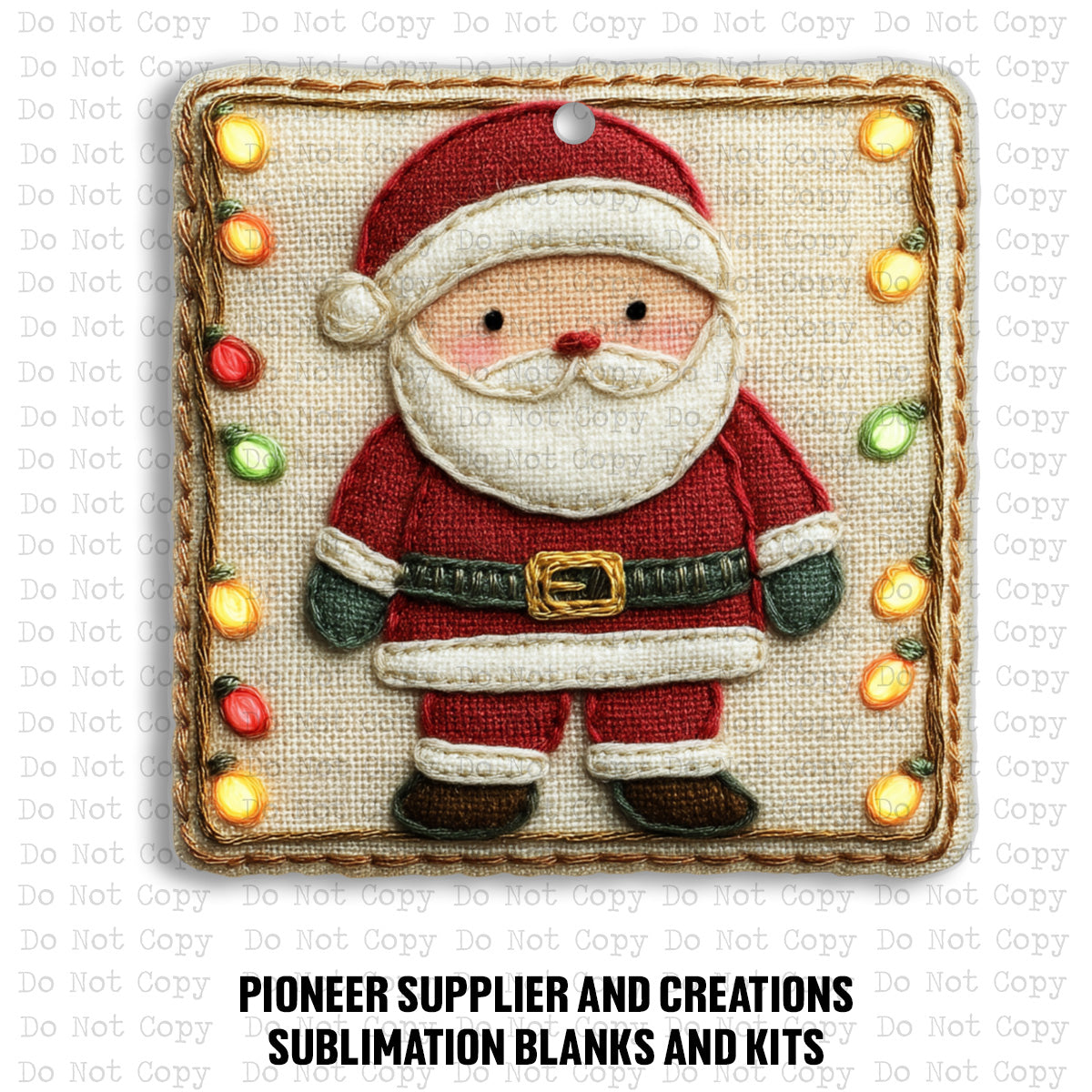 Santa Tapestry Ornament Sublimation Blank
